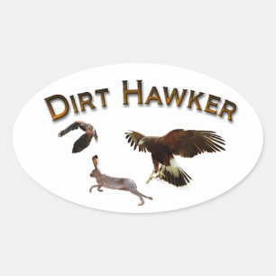 Dirt Hawker Ovalt Klistermärke