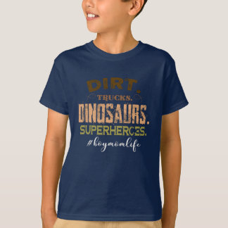 Dirt Lastbilar Dinosaurs Superheroes T Shirt