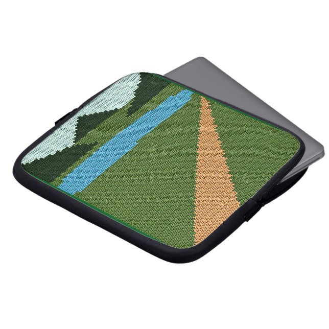 Dirt Road Konsthantverkskroknings tryckt elektroni Laptop Fodral (Framsida topp)