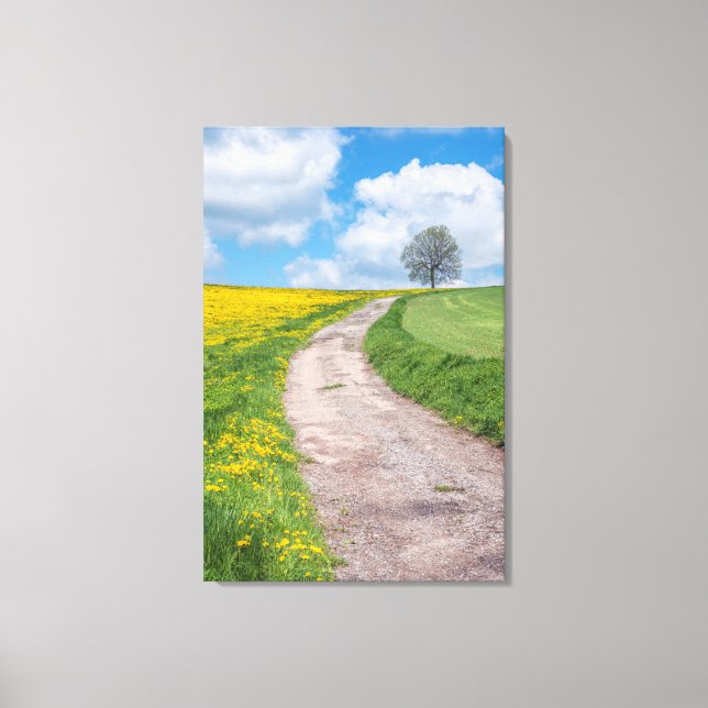 Dirt Road och Träd Canvastryck (Framsida)