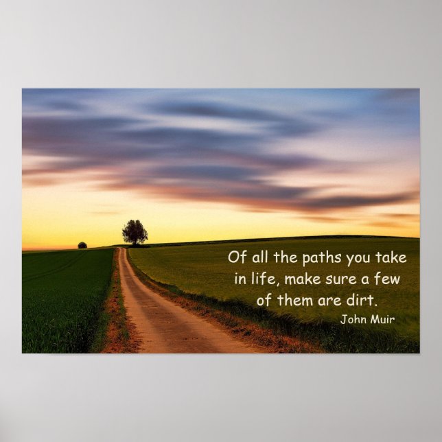 Dirt Road Quote, Land Poster (Framsidan)