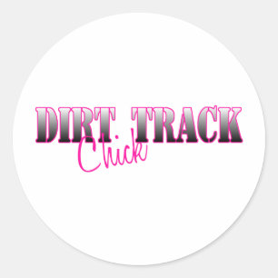 Dirt Track-Chick Runt Klistermärke