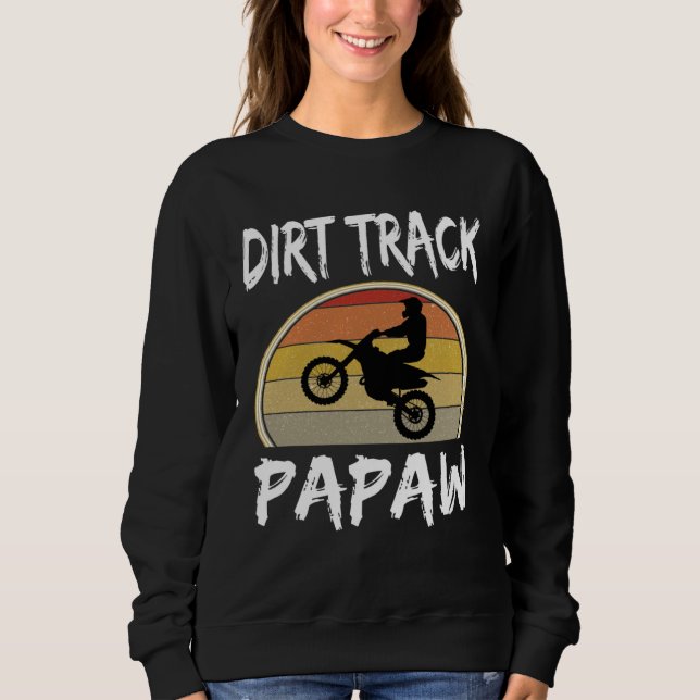 Dirt Track Papaw Grandpa Grandfather Bike Motocros T Shirt (Framsida)