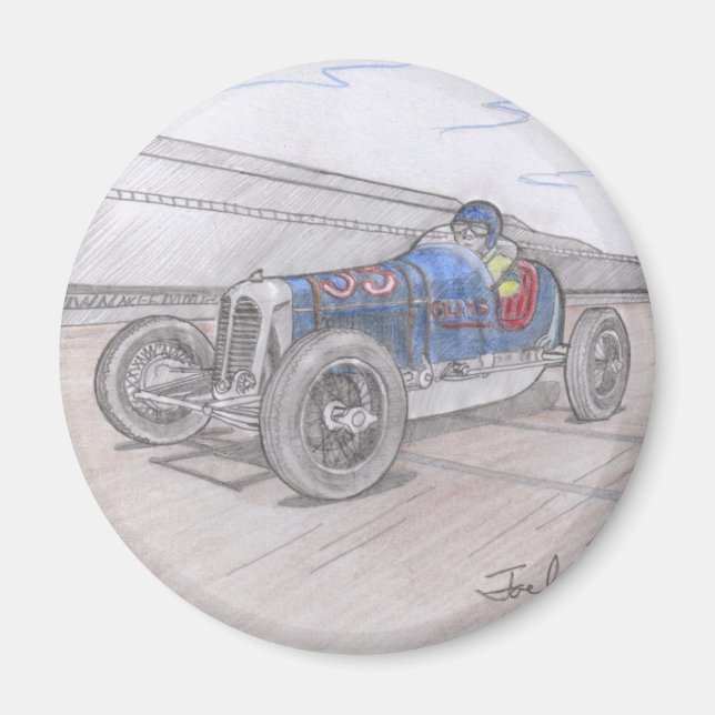DIRT TRACK RACER-magnet (rund) Magnet (Framsidan)