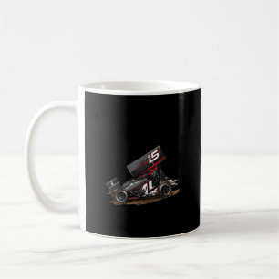 Dirt-Track Sprint-Cars Tävla Anatomy Kaffemugg