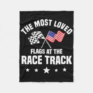 Dirt Track Tävla Automobile Tävling American Indep Fleecefilt