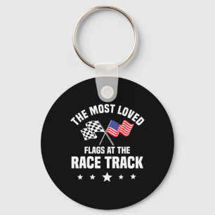 Dirt Track Tävla Automobile Tävling American Indep Nyckelring