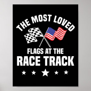 Dirt Track Tävla Automobile Tävling American Indep Poster