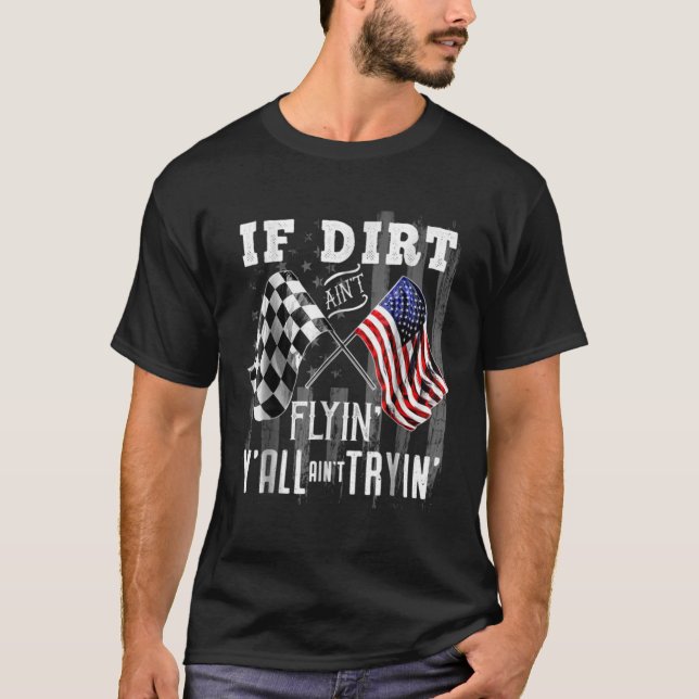Dirt Track Tävla Motocross Lagrar bil Tävla T Shirt (Framsida)
