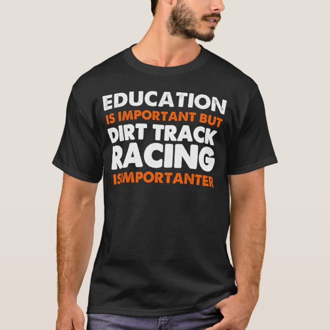 Dirt Track Tävla som säger Sprint Car Lagrar Car R T Shirt (Framsida)