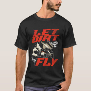 Dirt Track Tävla Tävling Sprint Car T Shirt