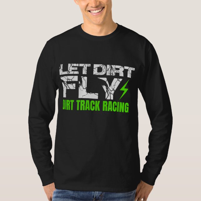 Dirt Track-Tävlan citerar Sprint Car Rally Dirt Bi T Shirt (Framsida)