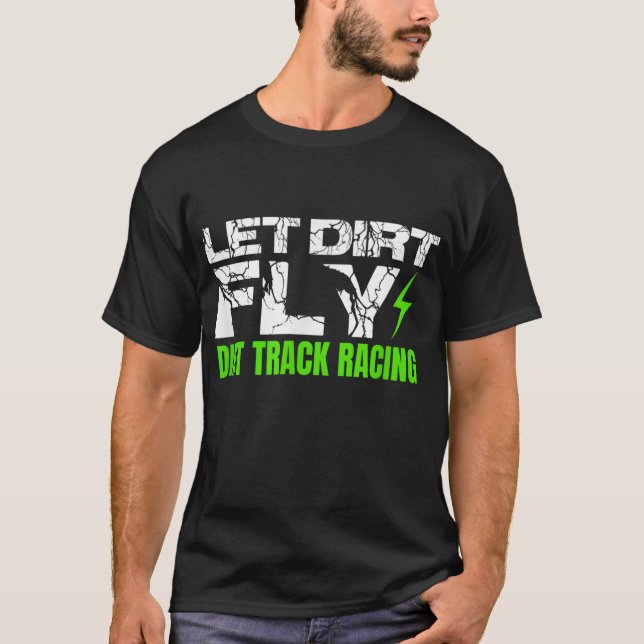 Dirt Track-Tävlan citerar Sprint Car Rally Dirt Bi T Shirt (Framsida)