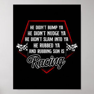 Dirt Track-Tävlan... Han klumpade inte ihop sig. Poster