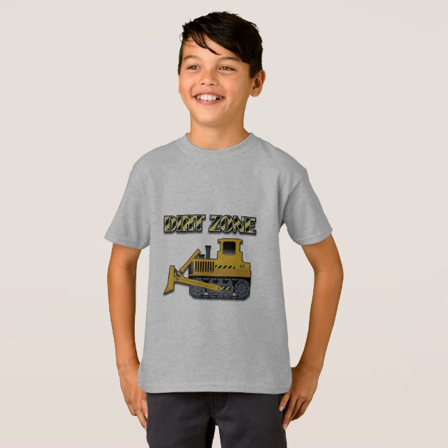 Dirt Zon (Bulldozer) - Barns grundläggande T-Shirt (Hel framsida)