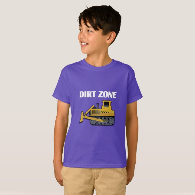 Dirt Zon (Bulldozer) - Barns grundläggande T-Shirt (Hel framsida)