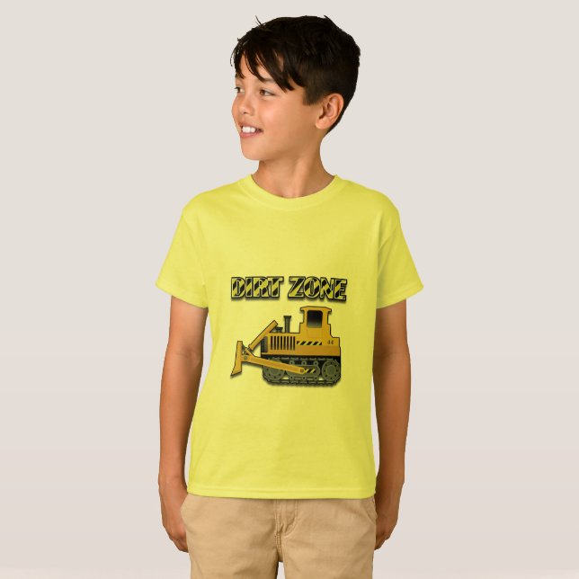 Dirt Zon (Bulldozer) - Barns grundläggande T-Shirt (Hel framsida)