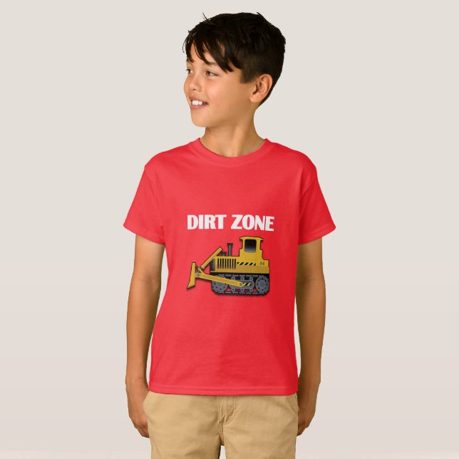 Dirt Zon (Bulldozer) - Barns grundläggande T-Shirt (Hel framsida)