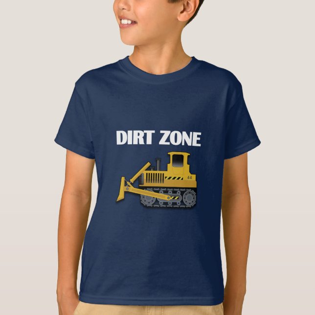 Dirt Zon (Bulldozer) - Barns grundläggande T-Shirt (Framsida)