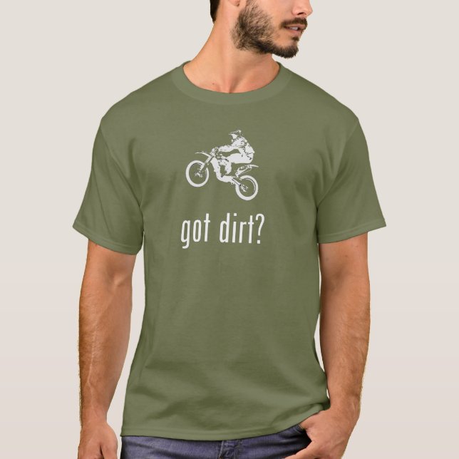 Dirtbike för harsmutscykel som är offroad av t shirt (Framsida)