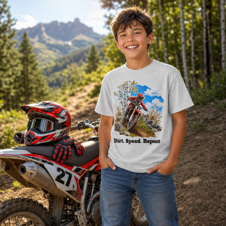 Dirtbike Motocross Racing slogan för pojkar T Shirt