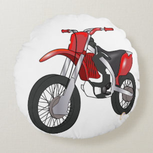 Dirtbike Racing Art Rund Kudde