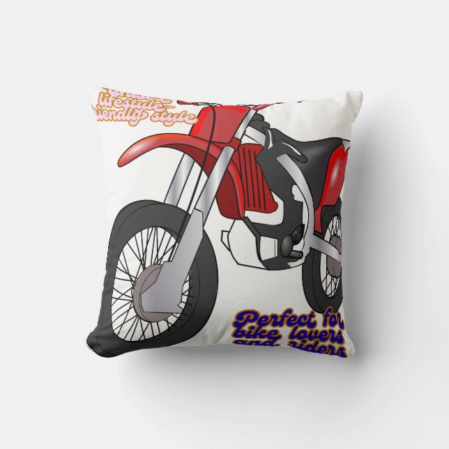 Dirtbike Racing Konst Kudde (Framsida)