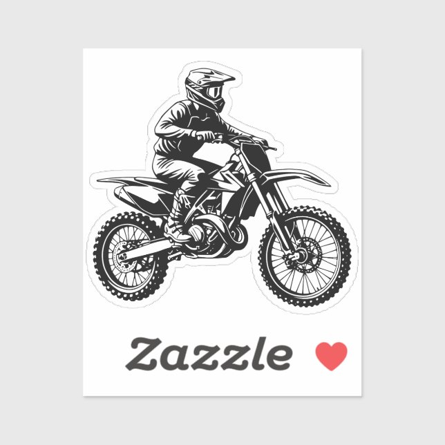 Dirtbikeåkare  klistermärken (Ark)