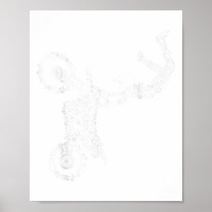 Dirtbikeåkare Motocross Enduro Dirttyping Män K Poster