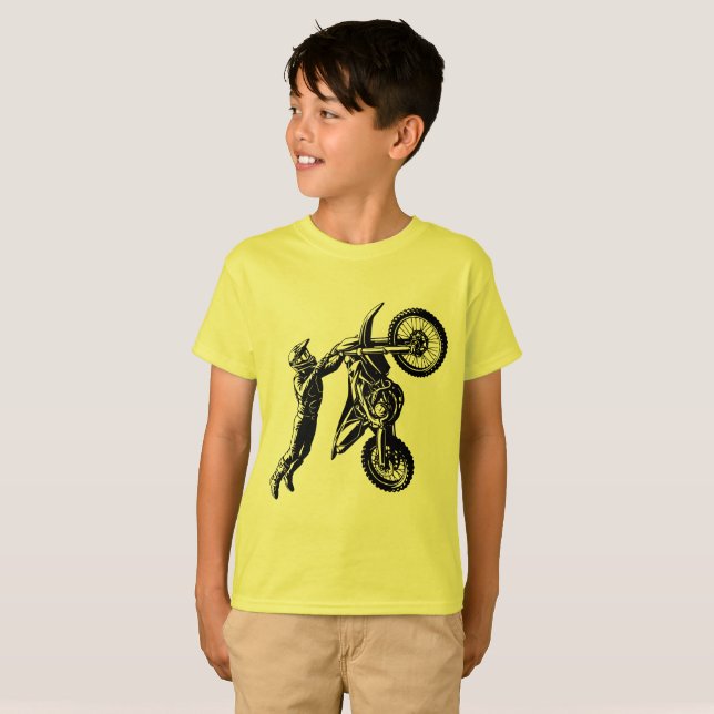 Dirtbikeåkare T Shirt (Hel framsida)