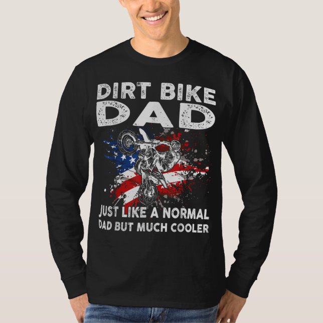 Dirtcycle Motocross Dirt cycle pappa MX US Flagga T Shirt (Framsida)