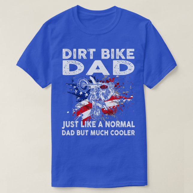 Dirtcycle Motocross Dirt cycle pappa MX US Flagga T Shirt (Design framsida)