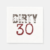 Dirty 30 30års födelsedag Napkins