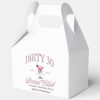 Dirty 30 Coquette Martini Social Klubb Birthday Presentaskar