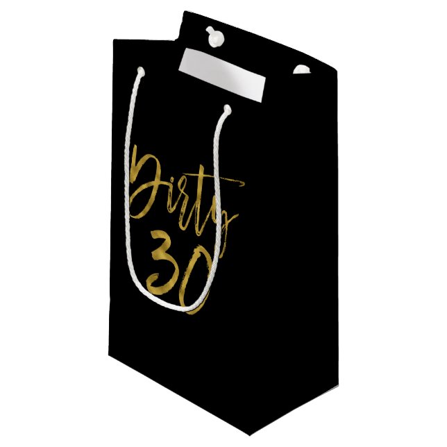 Dirty 30 Gold Foil Birthday Gift Bag (Framsidan Vinklad)