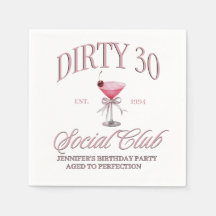 Dirty 30 rosa Coquette Martini Thned