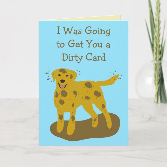 Dirty and Clean Hundar Funny Birthday Card Kort (Framsida)