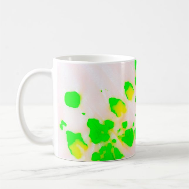Dirty Art Graffiti. Abstrakt Decorative Sunny Ikat Kaffemugg (Vänster)