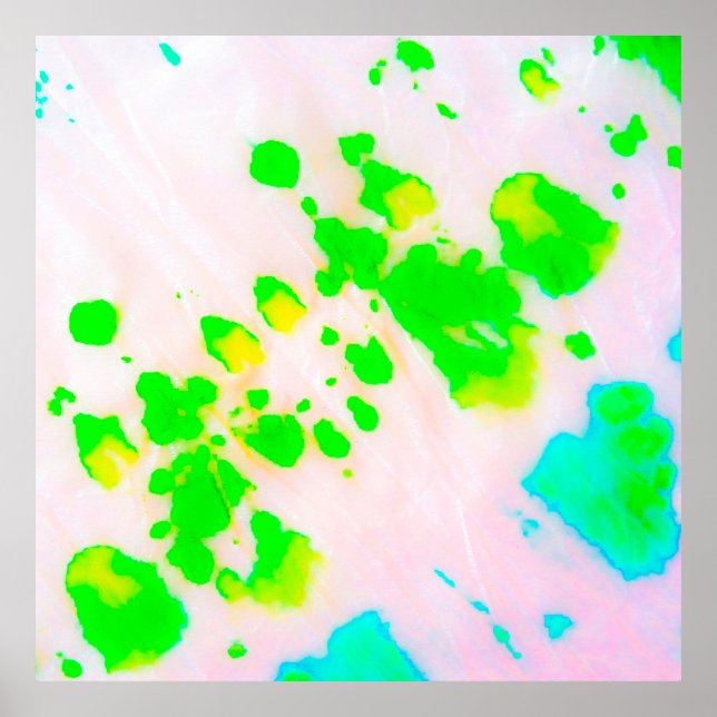 Dirty Art Graffiti. Abstrakt Decorative Sunny Ikat Poster (Framsidan)