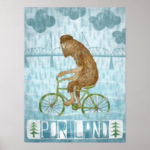 Dirty Blöt Bigfoot Hipster Poster