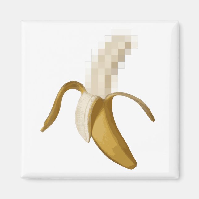 Dirty Censored Peeled Banana Magnet (Framsidan)