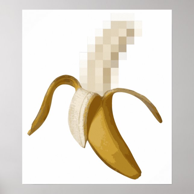 Dirty Censored Peeled Banana Poster (Framsidan)