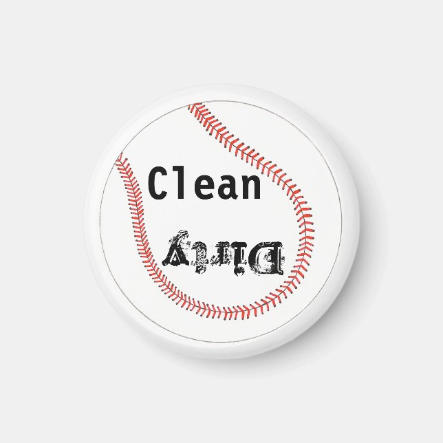 Dirty Clean Baseball Dishwasher Magnets Magnet (Framsidan)
