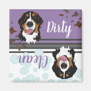 Dirty/Clean Bernese Mountain Hund Dishwasher  Magnet