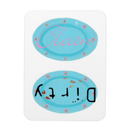 Dirty Clean Blue Tallrikar Dishwasher Magnets Magnet