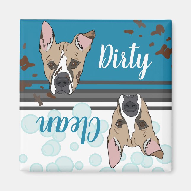 Dirty/Clean Boxer-blandning Magnet (Framsidan)