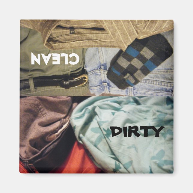 DIRTY - CLEAN Clothing Dishwasher Magnet (Framsidan)