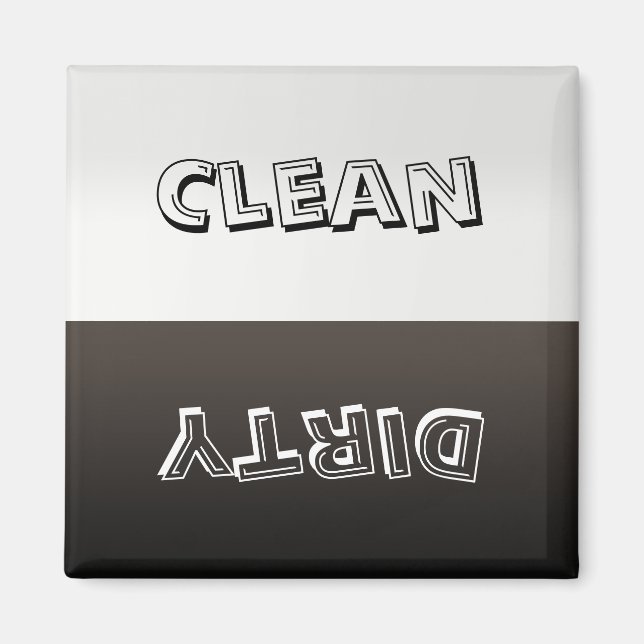 Dirty Clean Customized Dishwasher Magnet (Framsidan)