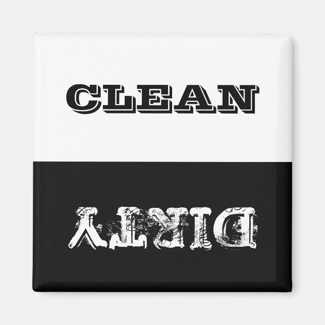 Dirty Clean Customized Dishwasher Magnet (Framsidan)