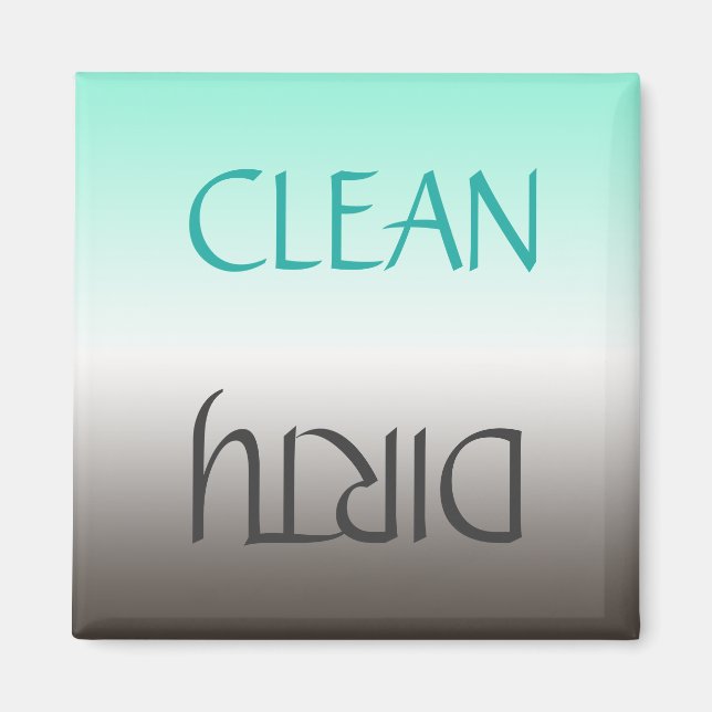 Dirty Clean Customized Dishwasher Magnet (Framsidan)